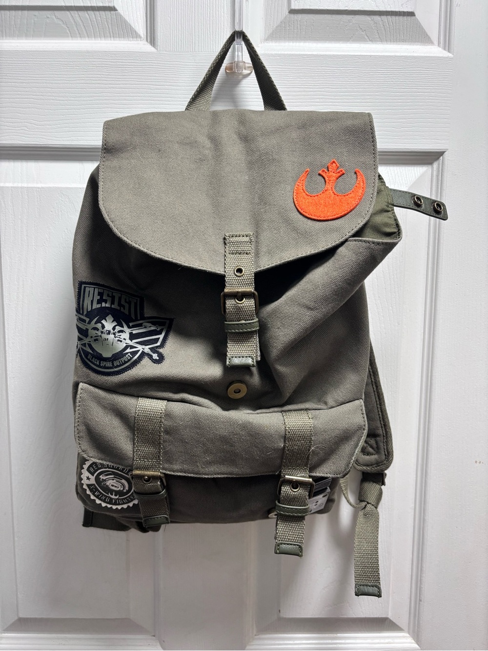 Green Star Wars Galaxy’s Edge Canvas Rebel Backpack